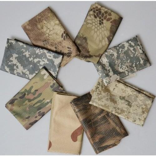 Tactical Scarf Mesh Outdoor Hiking Scarves Military Army Desert Kryptek Camo Airsoft Scarves Balaclava Conceal Half Face Mask