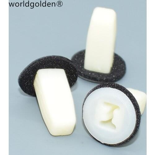 Worldgolden 100pcs auto fasteners Center Pillar #4 Screw Size retainer for Honda#91620-SR2-003(91620SR2003)