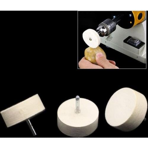 YEODA 6mm Shank Wool Grinding Head Agate Jade Polished Wheel Mirror Polishing Head 40mm 50mm 60mm