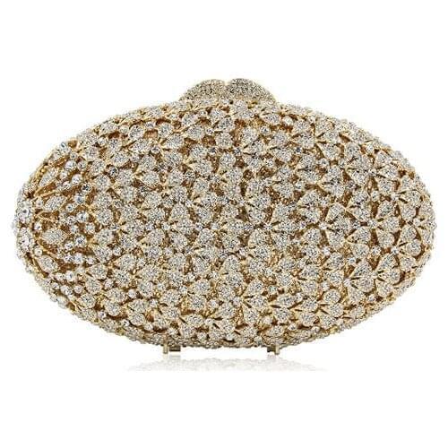 Women Mini gold Clutch bags Evening Bag Crystal diamond Wedding Purse and Handbag Bridal Party Diamond Minaudiere clutches Bags