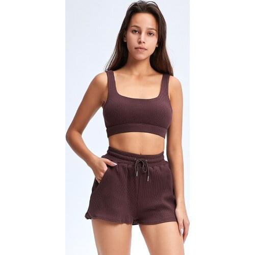 Hot Summer Women Yoga Set Sleeveless Bra+Elastic Shorts Running Sport Wear Loose Gym Activewear Workout Fitness Clothing