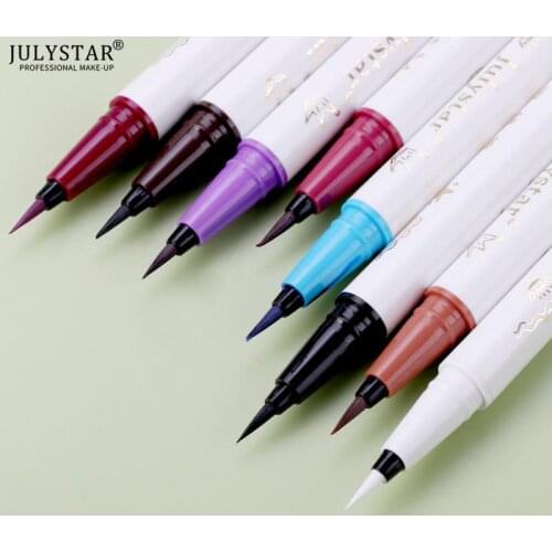 8 Colors Liquid Eyeliner Soft Tip Pen Quick-drying Waterproof Sweat-proof Long-lasting Non-smudge Eyeliner Make Up Cosmetics