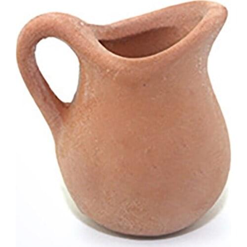 1/12 Doll House Miniature Ceramic Kettle Simulation Terracotta Kettle Model Toys for Mini Decoration Dollhouse Accessories