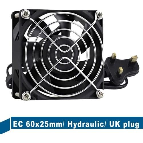 1PCS Gdstime With UK Plug 6cm 60*25mm EC Brushless Cooler Fan 60mm x 25mm AC 110V 115V 120V 220V 240V Axial Cooling Industry Fan