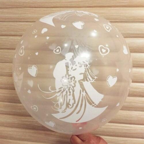 100pcs 12Inch Bride Bridegroom Latex Balloon For Wedding Decoration Lovely Air Globo Valentines Day Many heart ballons