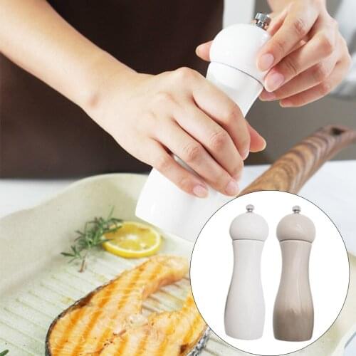 2xRefillable Salt and Pepper Mills Shakers Manual Pepper Grinder with Ceramic Grinding Core, Peppercorn, Sea Salt, Spice Grinder