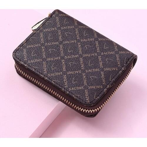 2021 Fashion Women Wallet Print Ladies Short Leather Purse Girls Zipper Card Holder Female Small Coin Bags Clutch Gift