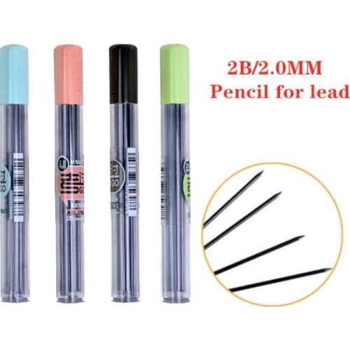 3pcs 2.0 automatic pencil for core 2B press card coated lead core school office stationery