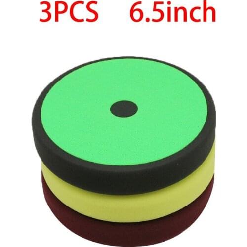 3PCS Sponge Buffing Pads Foam Polishing Pads Kit Sanding Disc For Car Polisher Drill Adapter Removes Scratches