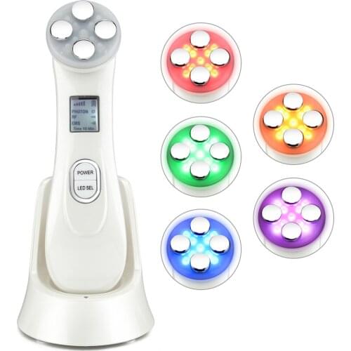 5in1 EMS RF Radio Frequency Machine Mesotherapy Electroporation Face Beauty LED Photon Face Skin Rejuvenation Remover Wrinkle