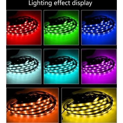 Car Underglow Flexible Strip LED Remote Control RGB Decorative Atmosphere Lamp Underglow Underbody System Neon Light