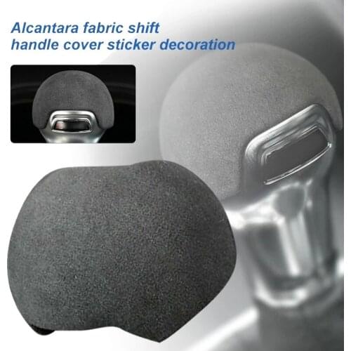 Car Alcantara Style Gear Shift Knob Cover Trim For- A3 8V S3 2020 2019 2018 2017 2016 2015 2014