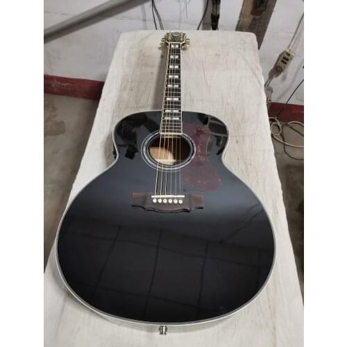 Free shipping professional guitar presys blend 301 pickups Jumbo F50 vintage guitar black gloss guild acoustic electric guitar