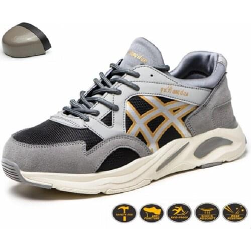 Brand Safety Shoes for Men Steel Toe Cap Work Shoes Men Boots Winter Light Designer Sneakers Men Shoes Indestructible Boots 2021