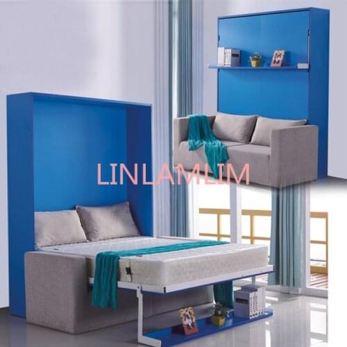 Linen fabric bed frame electric soft sofa wall Bed Home Bedroom Furniture camas lit muebles de dormitorio yatak mobilya quarto