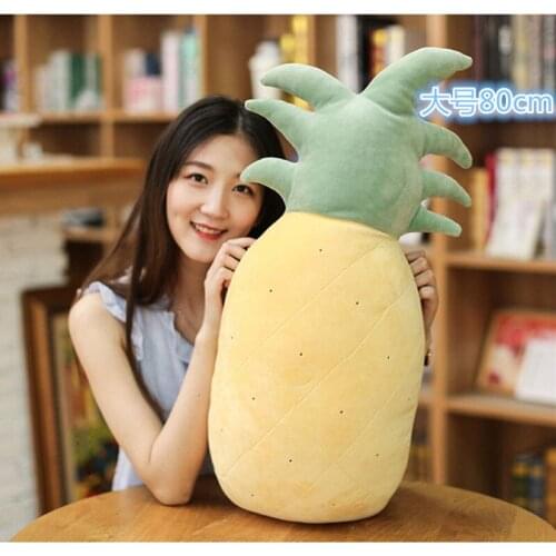 Kawaii Down Cotton Pineapple Cushion Plush Toys Soft Stuffed Fruit Bed Sofa Decor Cute Toy for Girls Children Kids Birthday Gift