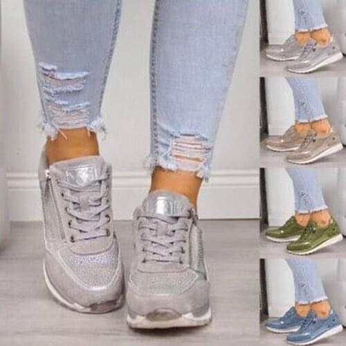 Plus Size Platform Sneakers Women Casual Suede Luxury Outdoor Lightweight Sports Shoes Casual Walking Tenis Feminino Flats