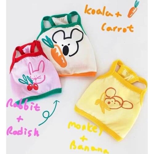 Summer Dog Clothes Cartoon Rabbit Carrot T-shirt Vest For Small Medium Puppy Yorkshire Shih Tzu Cute Pets Outdoor Ropa Perro