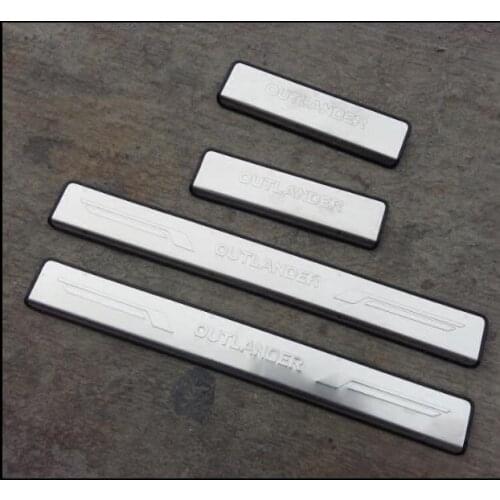 ACCESSORIES FIT FOR 2007 2008 2009 2010 2011 2012 MITSUBISHI OUTLANDER STAINLESS DOOR SILL PLATE TRIM SCUFF PANEL PROTECTOR STEP