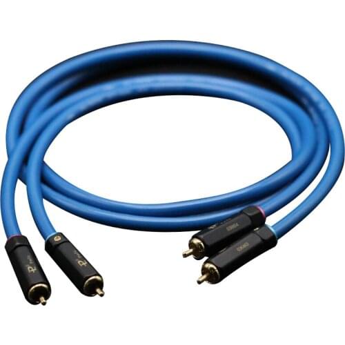 Pair ST-48B Silver Plated RCA Audio Cable HIFI RCA To RCA Extension Cable Gold Plated RCA Plug Cable