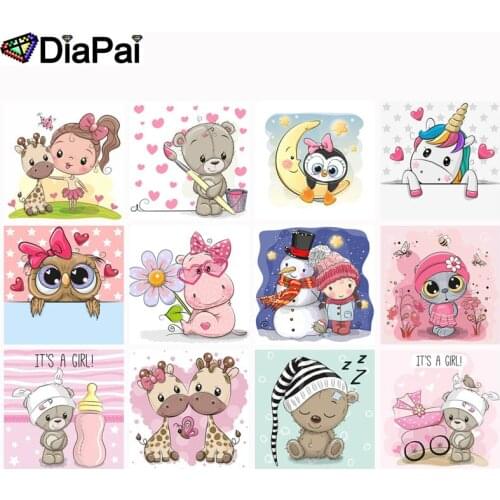 DIAPAI Full Square/Round Drill 5D DIY Diamond Painting "Cartoon animal" 3D Embroidery Cross Stitch 5D Decor Gift