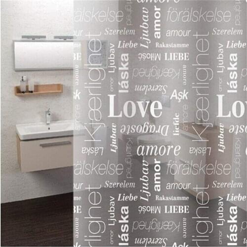 2020 Fashion LOVE Clear Bath Shower Curtains for Bathroom 180x180 cm Mold Resistant Waterproof Shower Bath Curtain With Hooks