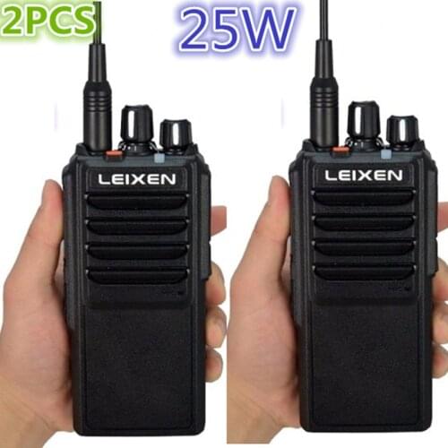 2PCS Long Range 25W High Power LEIXEN VV-25 WalkieTalkie 10-30km Two Way Radio Handheld Woki Toki UHF Transceiver