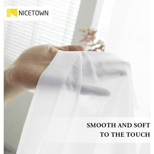 Chiffon White Tulle Curtains For Living Room Bedroom Window Screen For wedding Modern Solid Sheer Voile Kitchen Curtain Drapes