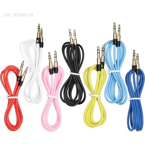 Aux cable jack 3.5mm color male to male audio cable jack 3.5 mm for iPhone car MP3/4 headphone speaker aux cord 500pcs/lot