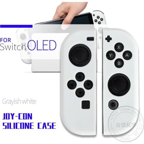 HOTHINK 1pcs Silicon Case for Nintendo Switch OLED Joy-con Soft Cover Skin for NS Big Screen Version