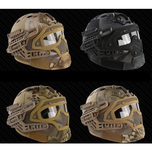 Tactical Helmet Outdoor Airsoft Paintball Full Face Cover CS War Game Head Protector Milirary Army Mask Helmets