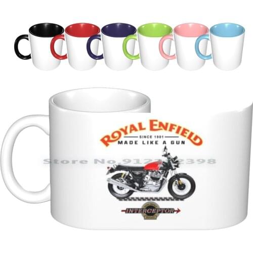The Royal Enfield Interceptor Ceramic Mugs Coffee Cups Milk Tea Mug Royal Enfield Royal Enfield Classic Royal Enfield Bullet