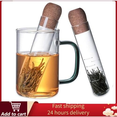Creative Reusable Tea Infuser Pipe Glass Design Tea Strainer For Mug Fancy Filter For Puer Tea Herb Tea Tools Accessories