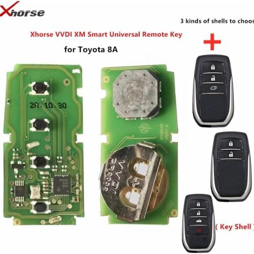 Xhorse VVDI XM Smart Key Universal Remote Control For T-oyota 8A work with VVDI Key Tool Plus,VVDI2 KEY TOOL MAX in stock