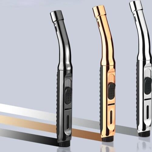Direct Charge Torch Lighter Metal Windproof Cigar Moxibustion Igniter Outdoor Ignition Lock Fire Soplete Cocina Gadgets for Men