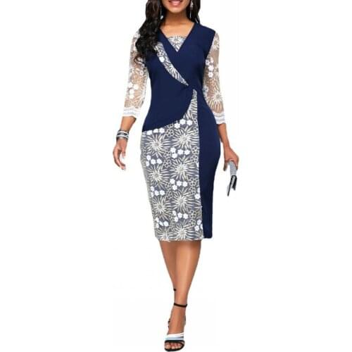 Plus Size Dresses Women Clothing Long Sleeves V-Neck Gauze Tight Skirt Mid-Length Pencil Skirt Bridesmaid Dresses Summer 2021