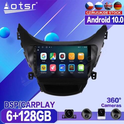 128GB For Hyundai Elantra 2010 2011 2012 2013 Car Multimedia Player Recorder Stereo Android Radio Audio GPS Navigation Head Unit