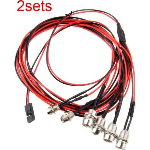 2 SETS LED lights/ RC Model Lights for Fuel / Electric RC Model Car/ 6 Lights Model car 1set(2 red 2 white 2 blue)