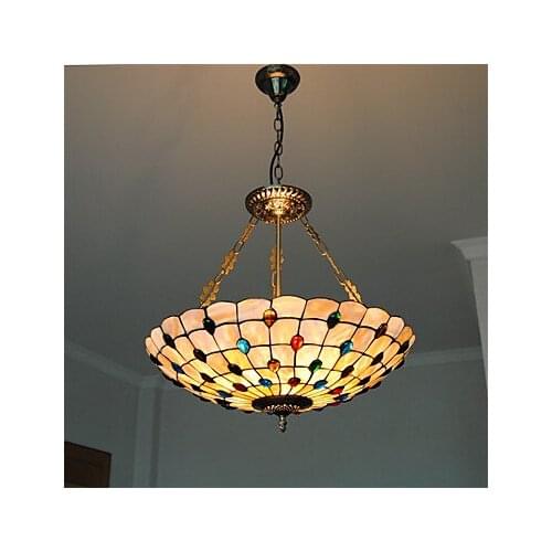 21 inch Retro Tiffany Pendant Lights Shell Shade Living Room Dining Room light Fixture