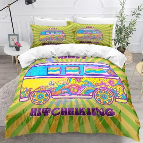 3D Duvet Cover Sets Green Quilt Covers Comforter Case Set Bedding Set King Queen Full Twin Double Single Size Car Bed Linens