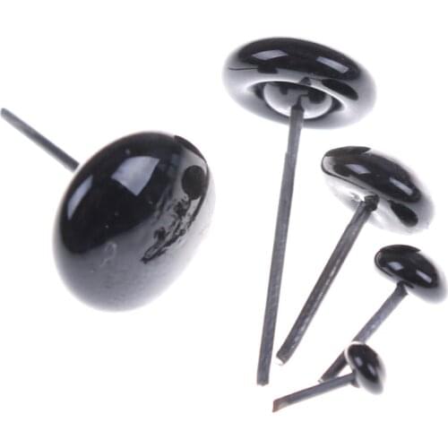 50 Pairs/Set Black Glass Eyes 3/5/7/9/11mm Needle Felting For Teddy Bears Dolls Animals Black Eyes Dolls Accessories Parts
