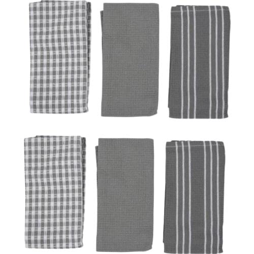 6Pcs Kitchen Towels,The Best Tea Towels,Dish Cloth,Absorbent and Lint-Free,Machine Washable,18 X 25 Inch