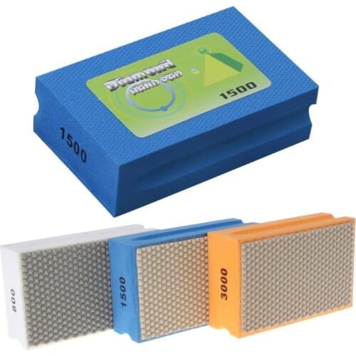 Diamond Hand Polishing Pad Grinding For Glass Stone Marble 800/1800/3500 Grit