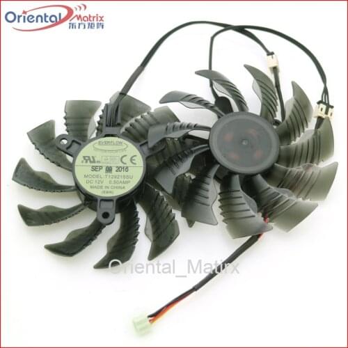 Free Shipping T129215SU 12V 0.50A 86mm 3Pin For Gigabyte GTX960 GTX970 GTX1050 GTX1060 Graphics Card VGA Cooler Cooling Fan