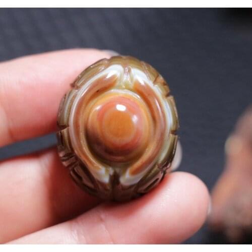 ENUP07 Magic Power Tibetan Agate Colorful Goat Heaven Eye dZi Bead Scultural Pendant 10LFD Amulet L Lkbrother Sauces Top Quality