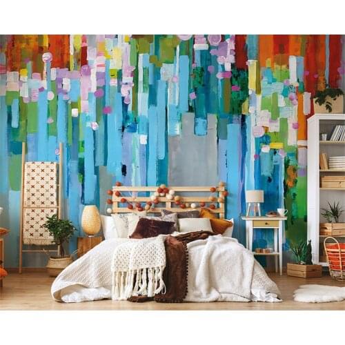 Beibehang Customized modern Nordic style abstract graffiti creative living room TV background wallpaper wall papers home decor