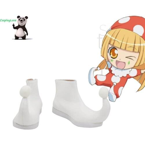 CosplayLove Shugo Chara Mashiro Rima White Cosplay Shoes Long Boots PU Leather Custom Made