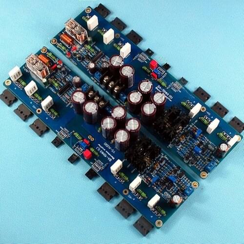 KSA100 150W*2 2.0 channel DIY fever class AB C5200/A1943 pure After level amplifier board With UPC1237 speaker protection