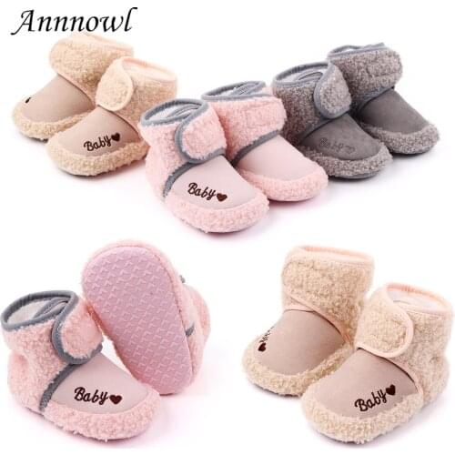 Top Brand Baby Shoes Plush Warm Winter Booties Soft Sole Toddler Booty Newborn Footwear Infant Boots for 1 Year Old Boys Shoes