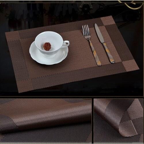 Placemat Fashion PVC Dining Table Mat Disc Pads Bowl Pad Coasters Waterproof Table Cloth Pad Slip-resistant Pad